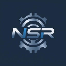 A sleek and modern logo design for an engineering company featuring the letters 'NSR'