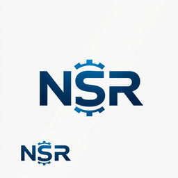 A sleek and modern logo design for an engineering company featuring the letters 'NSR'