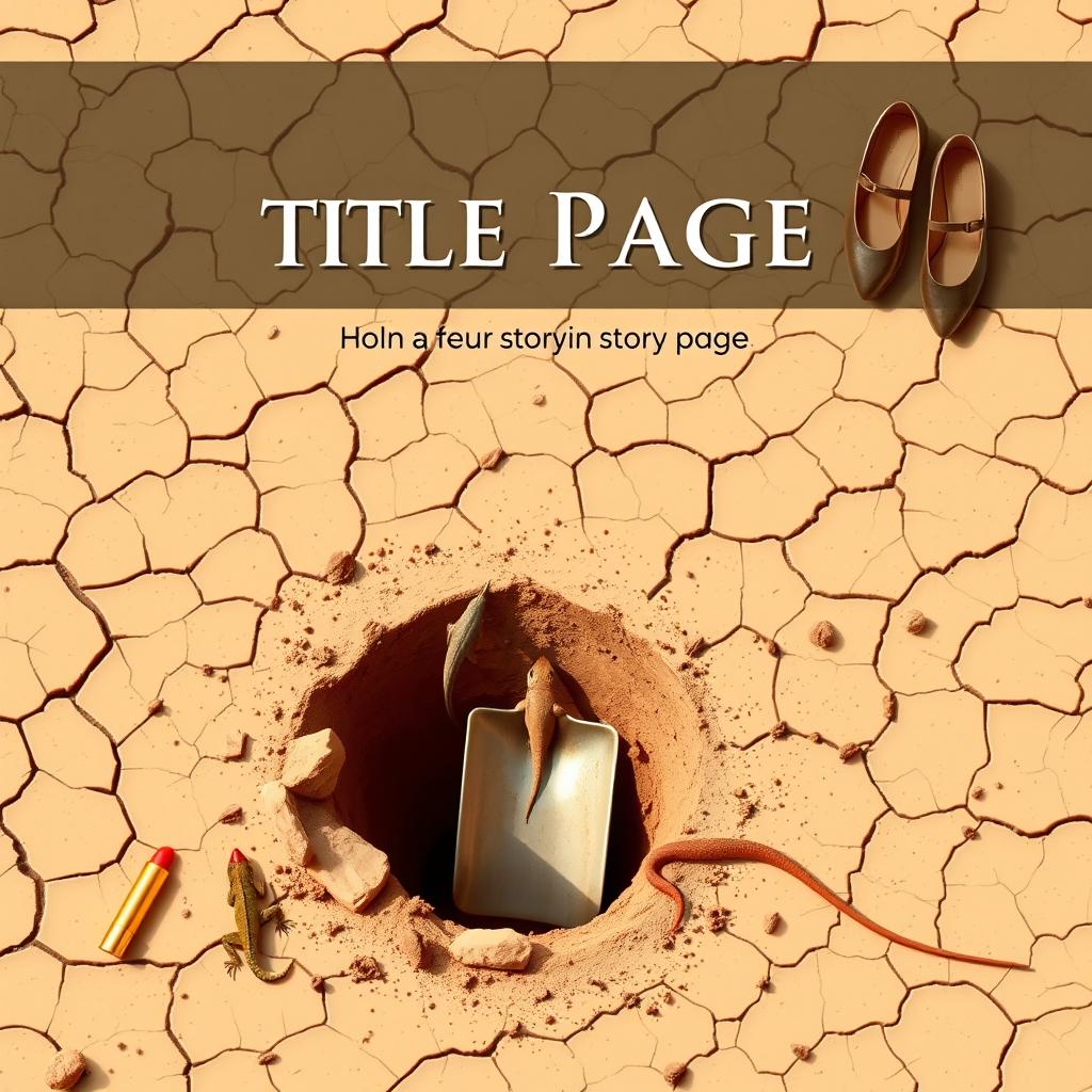 A title page for a presentation featuring a desert-themed background with cracked, dry soil texture