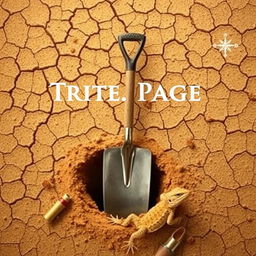 A title page for a presentation featuring a desert-themed background with cracked, dry soil texture