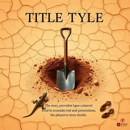 A title page for a presentation featuring a desert-themed background with cracked, dry soil texture