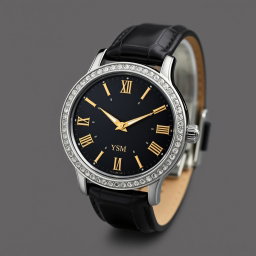 A high-resolution image of an ultra-luxurious wristwatch with a classic analog design