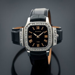 A high-resolution image of an ultra-luxurious wristwatch with a classic analog design