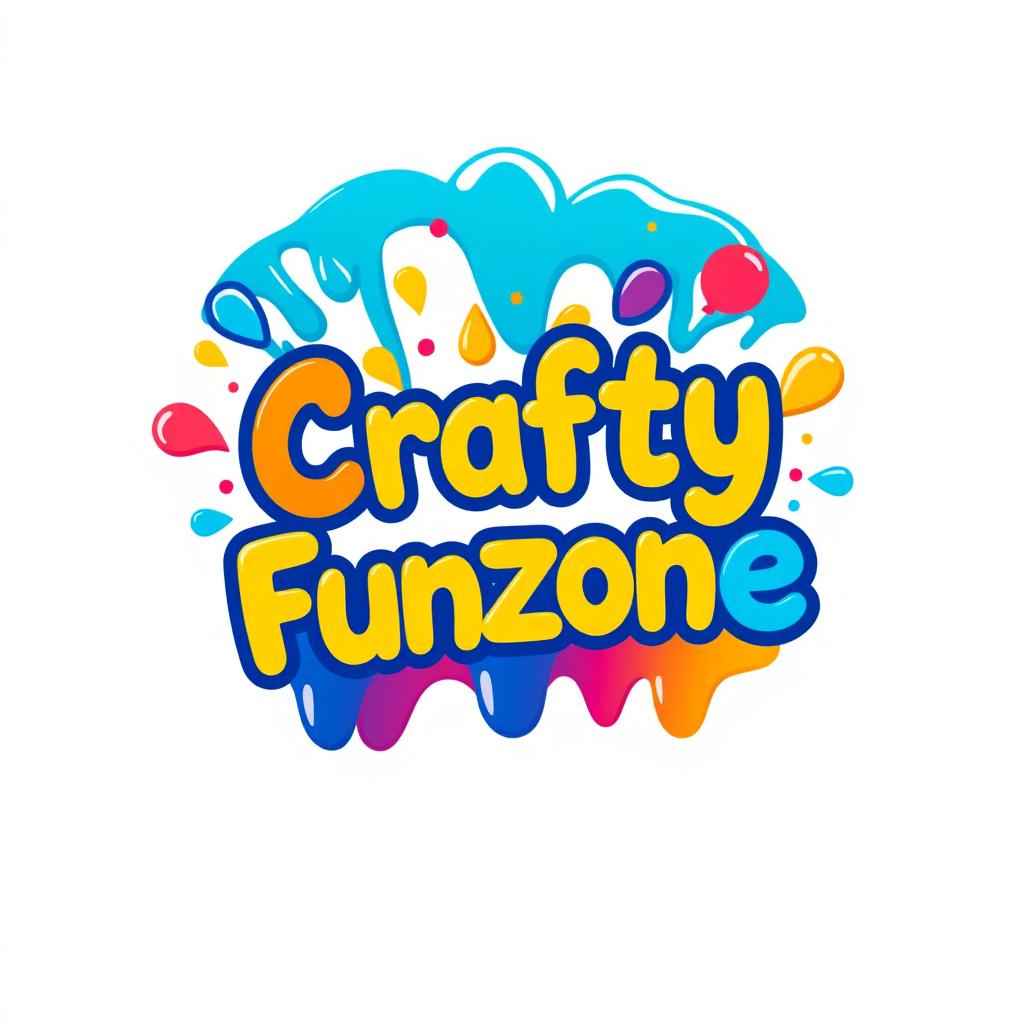 A vibrant and playful logo for a funzone, designed in a circular shape