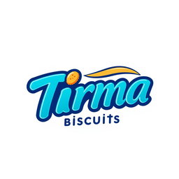 A logo design for 'Tirma' biscuits, featuring a stylish and modern typography