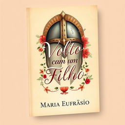 A romantic book cover design featuring a beautifully illustrated helmet symbolizing strength and protection, intertwined with elements representing love and reconciliation