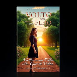 An eye-catching book cover design featuring the title 'Volto com um Filho Meu Ex Me Quer de Volta'