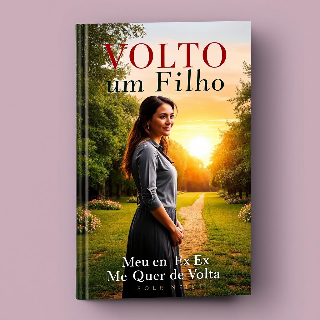 An eye-catching book cover design featuring the title 'Volto com um Filho Meu Ex Me Quer de Volta'