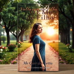 An eye-catching book cover design featuring the title 'Volto com um Filho Meu Ex Me Quer de Volta'