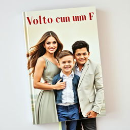 A visually captivating book cover featuring the title "Volto com um Filho" prominently displayed at the top