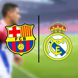 A creatively designed image featuring two football (soccer) club logos