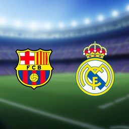 A creatively designed image featuring two football (soccer) club logos