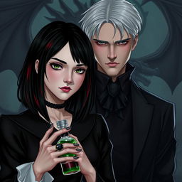 A dark romance scene featuring Draco Malfoy from Harry Potter alongside a character named Liv