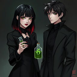 A dark romance scene featuring Draco Malfoy from Harry Potter alongside a character named Liv