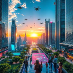 A stunning and imaginative representation of the future, showcasing advanced technology and architecture