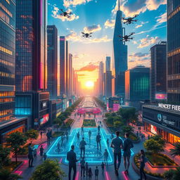 A stunning and imaginative representation of the future, showcasing advanced technology and architecture
