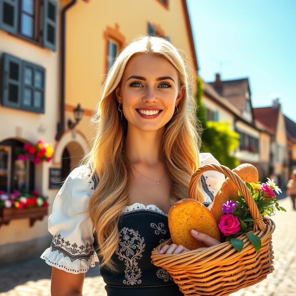 Sunlit Days: A German Woman in a Charming Village