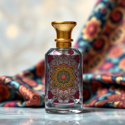 A luxurious perfume bottle inspired by Indonesian batik patterns