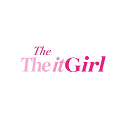 A stylish and modern logo for a brand named 'The It Girl'
