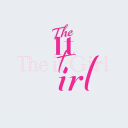 A stylish and modern logo for a brand named 'The It Girl'