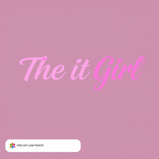 A stylish and modern logo for a brand named 'The It Girl'