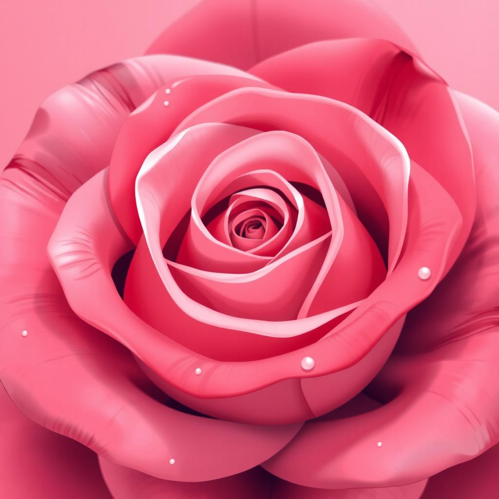 A close-up illustration of a beautifully stylized rose, symbolizing femininity and beauty, with intricate details showcasing soft petals and delicate textures