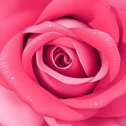 A close-up illustration of a beautifully stylized rose, symbolizing femininity and beauty, with intricate details showcasing soft petals and delicate textures