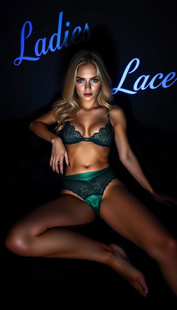 A mesmerizing photograph of a beautiful blonde model, 25 years old, with striking blue eyes and long, wavy blonde hair
