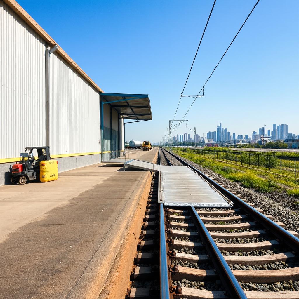 A picturesque scene along a well-kept railway line featuring a side track in excellent condition
