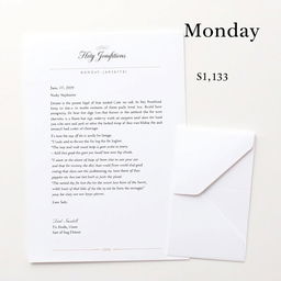 A formal letter dated Monday, January 13th