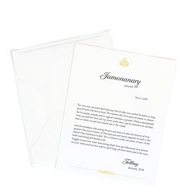 A formal letter dated Monday, January 13th