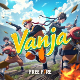 The name 'Vanja' in an eye-catching, luminous 3D font, designed with a stylish glow and unique texture