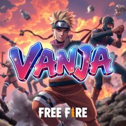 The name 'Vanja' in an eye-catching, luminous 3D font, designed with a stylish glow and unique texture