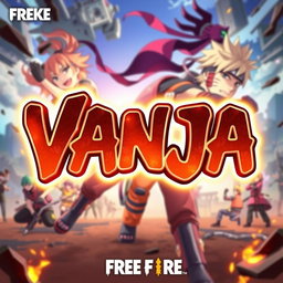 The name 'Vanja' in an eye-catching, luminous 3D font, designed with a stylish glow and unique texture