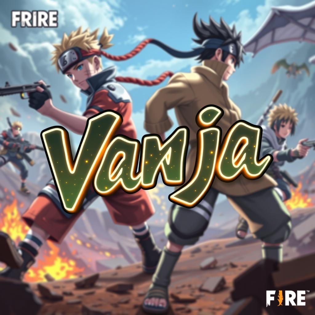 The name 'Vanja' in an eye-catching, luminous 3D font, designed with a stylish glow and unique texture