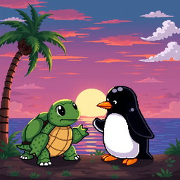 A stunning pixel art landscape, perfectly suited for a podcast theme