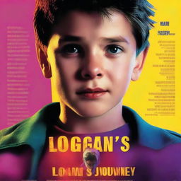 A high-quality digital art movie poster for a coming-of-age film titled 'Logan's Journey'