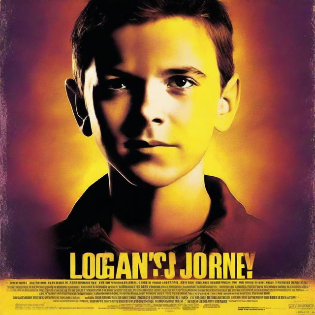 A high-quality digital art movie poster for a coming-of-age film titled 'Logan's Journey'