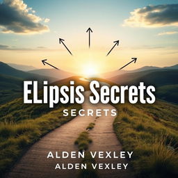 A flat book cover design titled 'Elipsis Secrets' by Alden Vexley