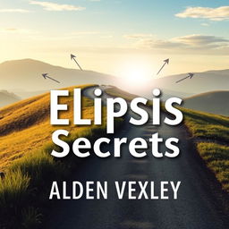 A flat book cover design titled 'Elipsis Secrets' by Alden Vexley