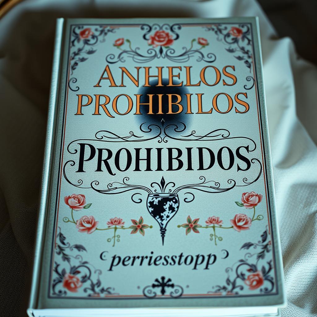 A beautifully designed book cover featuring the title 'ANHELOS PROHIBIDOS' in elegant, bold typography
