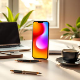 A stunning mockup design showcasing a contemporary smartphone in an elegant environment