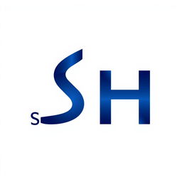 A sleek and modern logo design featuring the letters 'S' and 'H' entwined elegantly