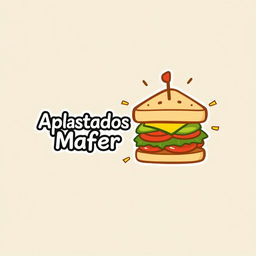 Logo design for a sandwich shop called 'Aplastados Mafer'