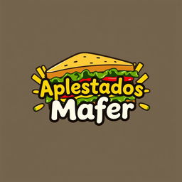 Logo design for a sandwich shop called 'Aplastados Mafer'