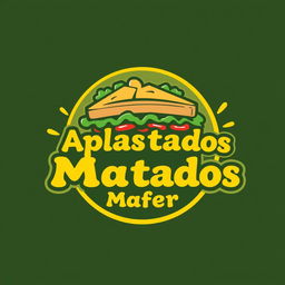Logo design for a sandwich shop called 'Aplastados Mafer'