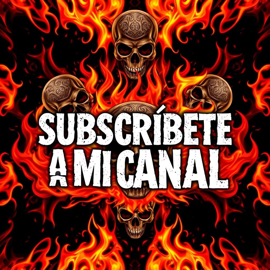 A vibrant and eye-catching poster featuring the text 'SUBSCRÍBETE A MI CANAL' prominently displayed