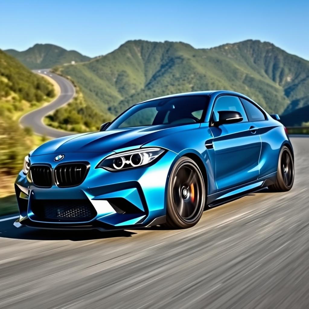 A modified BMW M1 E82 showcasing a sporty body kit inspired by the design elements of the new BMW M2 G87