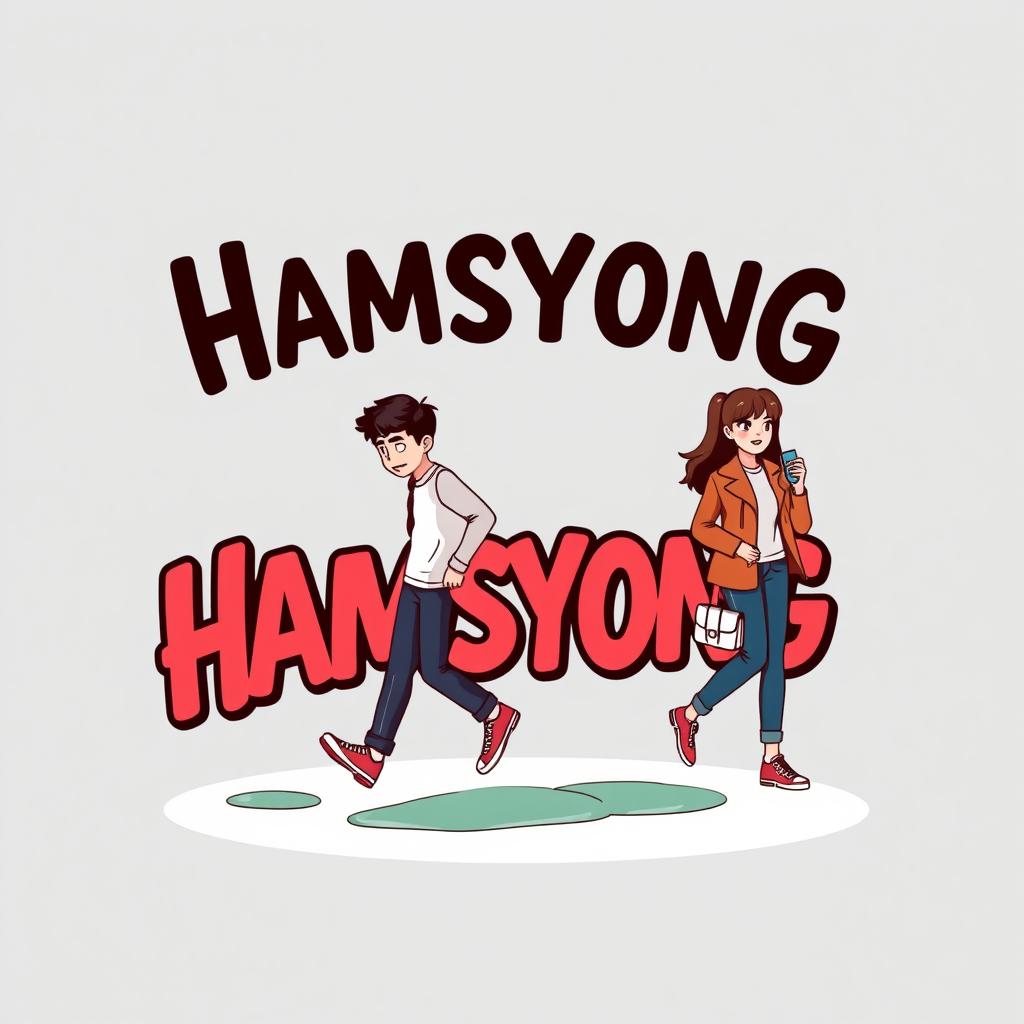A trendy t-shirt design featuring the word 'Hamsyong' in bold, eye-catching typography