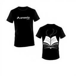 A stylish and modern t-shirt design for Amerta Media, a book publisher